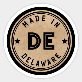 Made In Delaware DE State USA Sticker